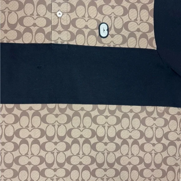 Coach Signature Khaki Black Short Sleeve Tee Shirt Size XLL Limited Edition. - Picture 11 of 15